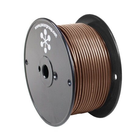 Pacer Group Primary Wire, Marine, 16 AWG, Copper, Brown, PVC Jacket, Stranded WUL16BR-250